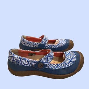 Keen Harvest Button Mary Jane Women’s Shoes 6.5 Slip On Blue